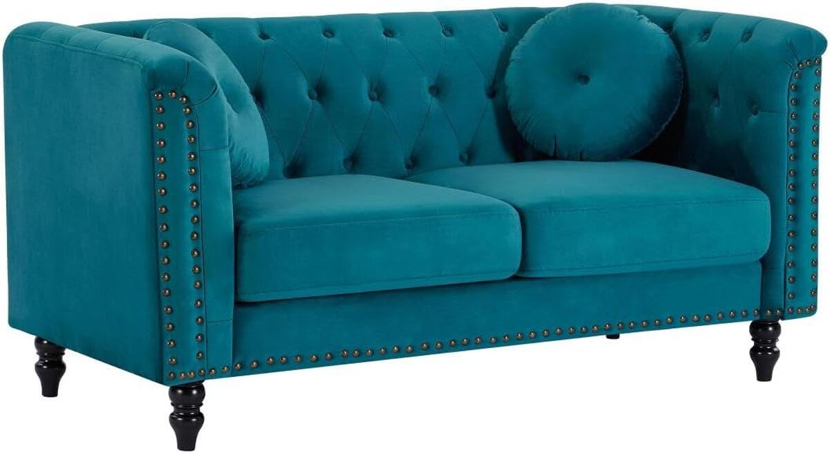 Avis sur le canapé Turner de Vente-unique : élégance en velours bleu canard