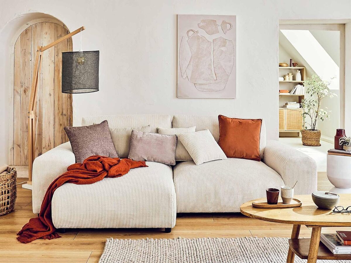 Avis : canapé d'angle réversible Lisa Design Garance en velours côtelé