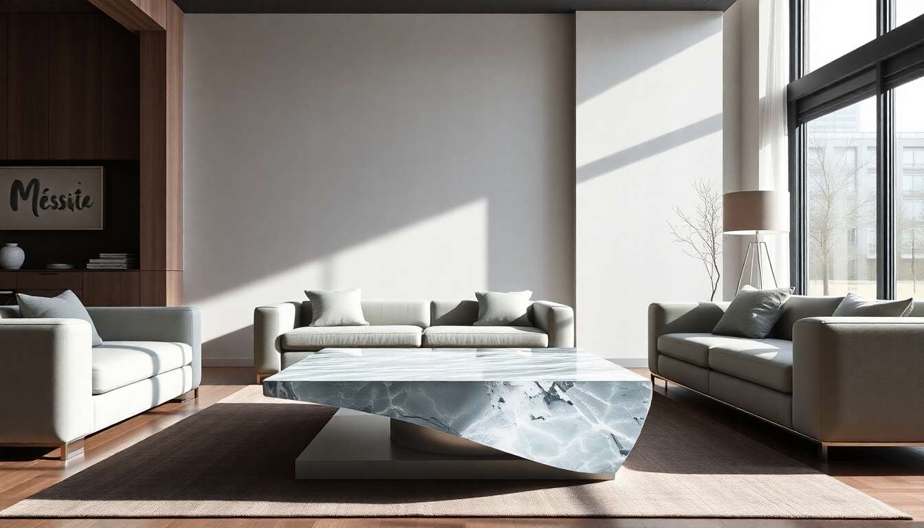 Avis : table basse Meubletmoi Ice design contemporain