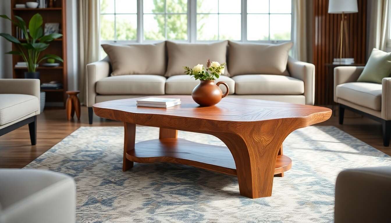 Avis sur la table basse Stella Trading Jambi : qualité et design en mangue massif