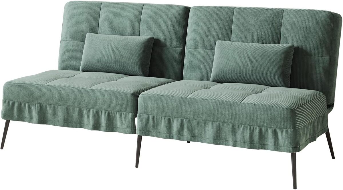 Avis : canapé-lit COMHOMA convertible en velours côtelé vert