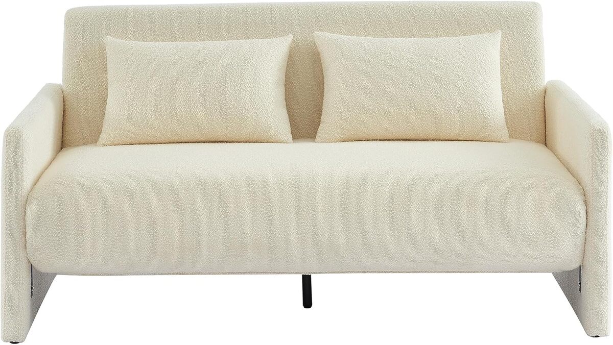 Test : canapé convertible jade de baïta en tissu bouclette beige