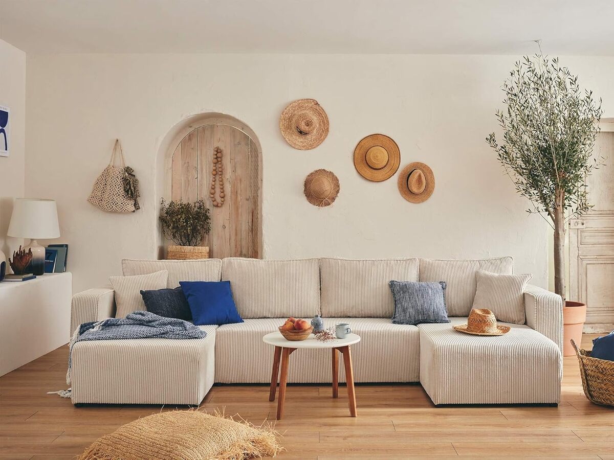 Test : canapé panoramique Best Mobilier Topaze en velours côtelé