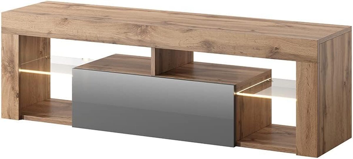 Test du meuble TV Selsey Hugo : design et fonctionnalité avec LED