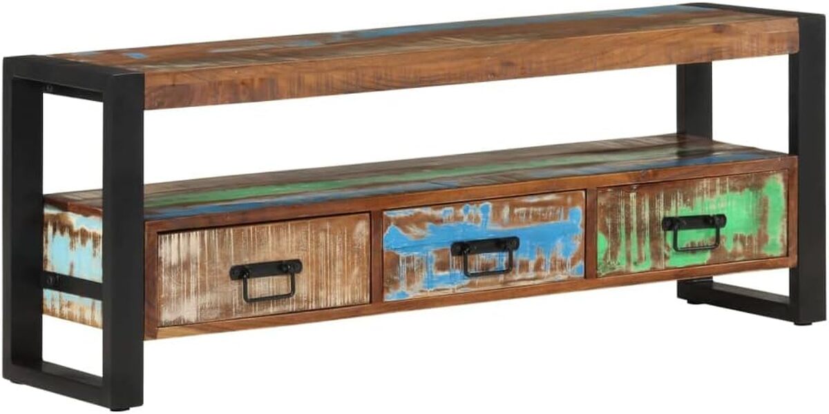 Test du meuble TV vidaXL : élégance rétro en bois massif de récupération