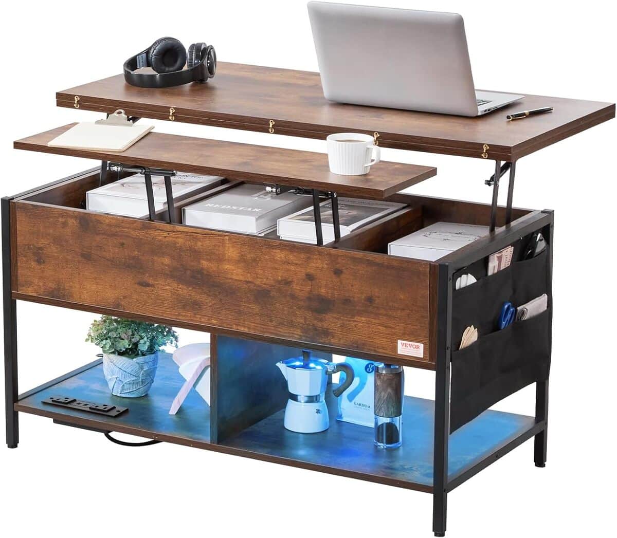 Test : table basse relevable VEVOR avec rangement pratique