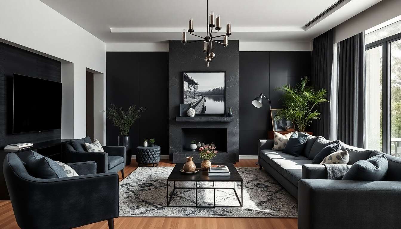 Décoration noire : astuces élégantes pour sublimer votre intérieur