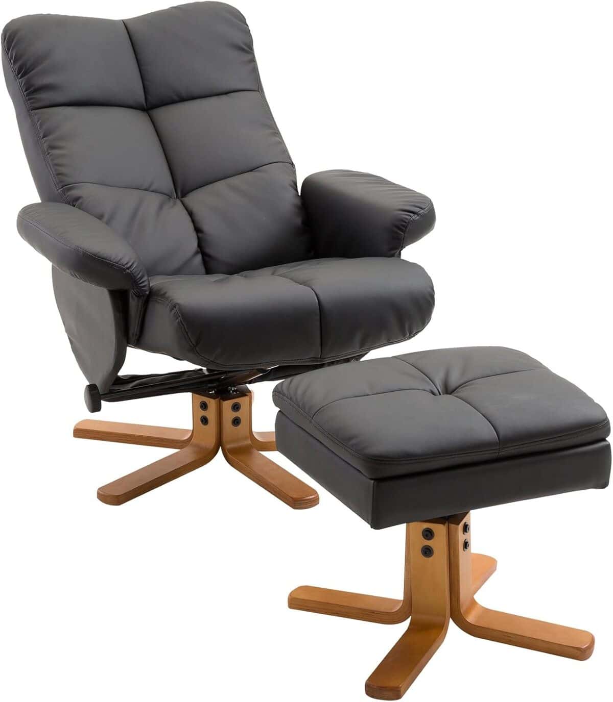 Test du fauteuil relax inclinable HOMCOM avec repose-pieds et rangement noir