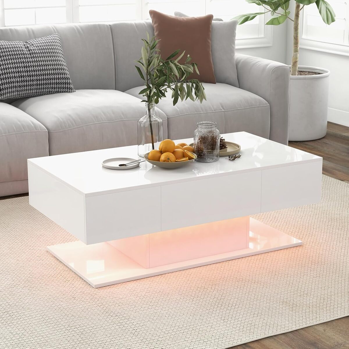 Test de la table basse LED 20 couleurs de Goplus : design et fonctionnalité