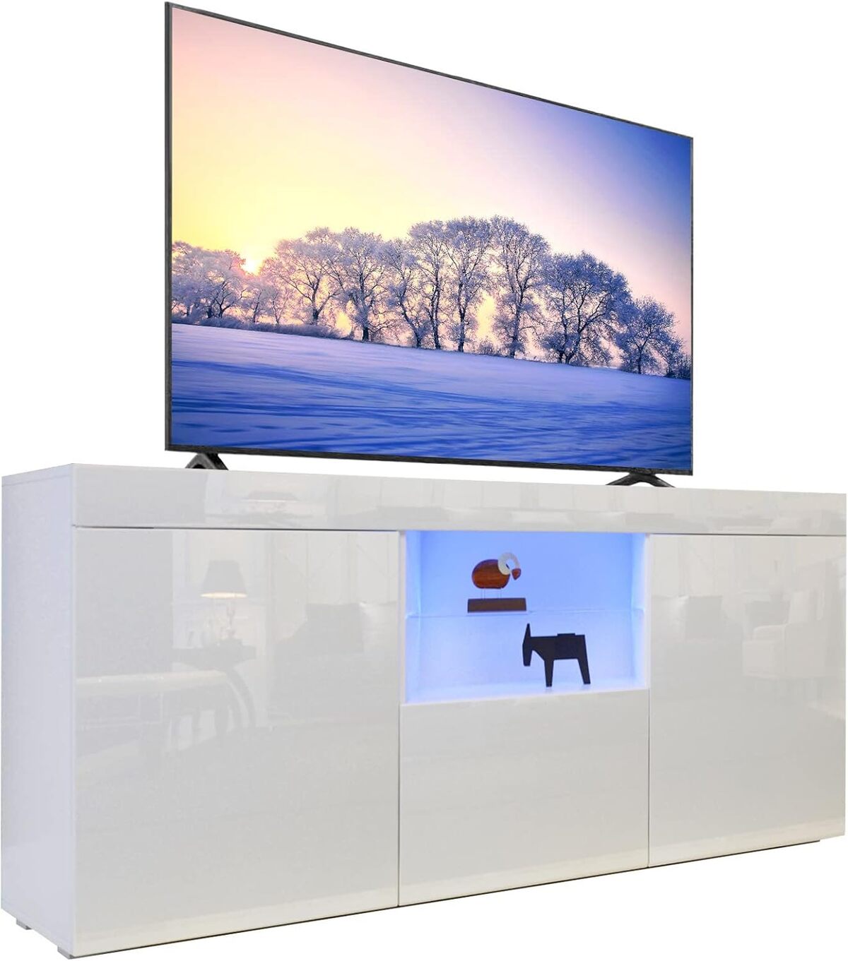 Test : dripex Meuble TV LED blanc brillant