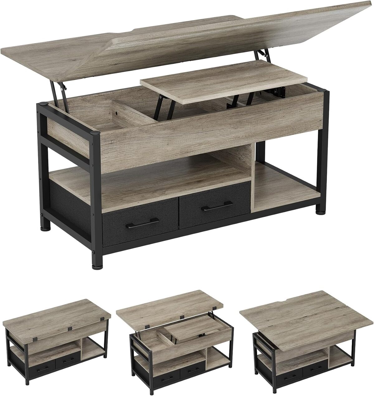 Test : table basse relevable Kimenich, modèle gris