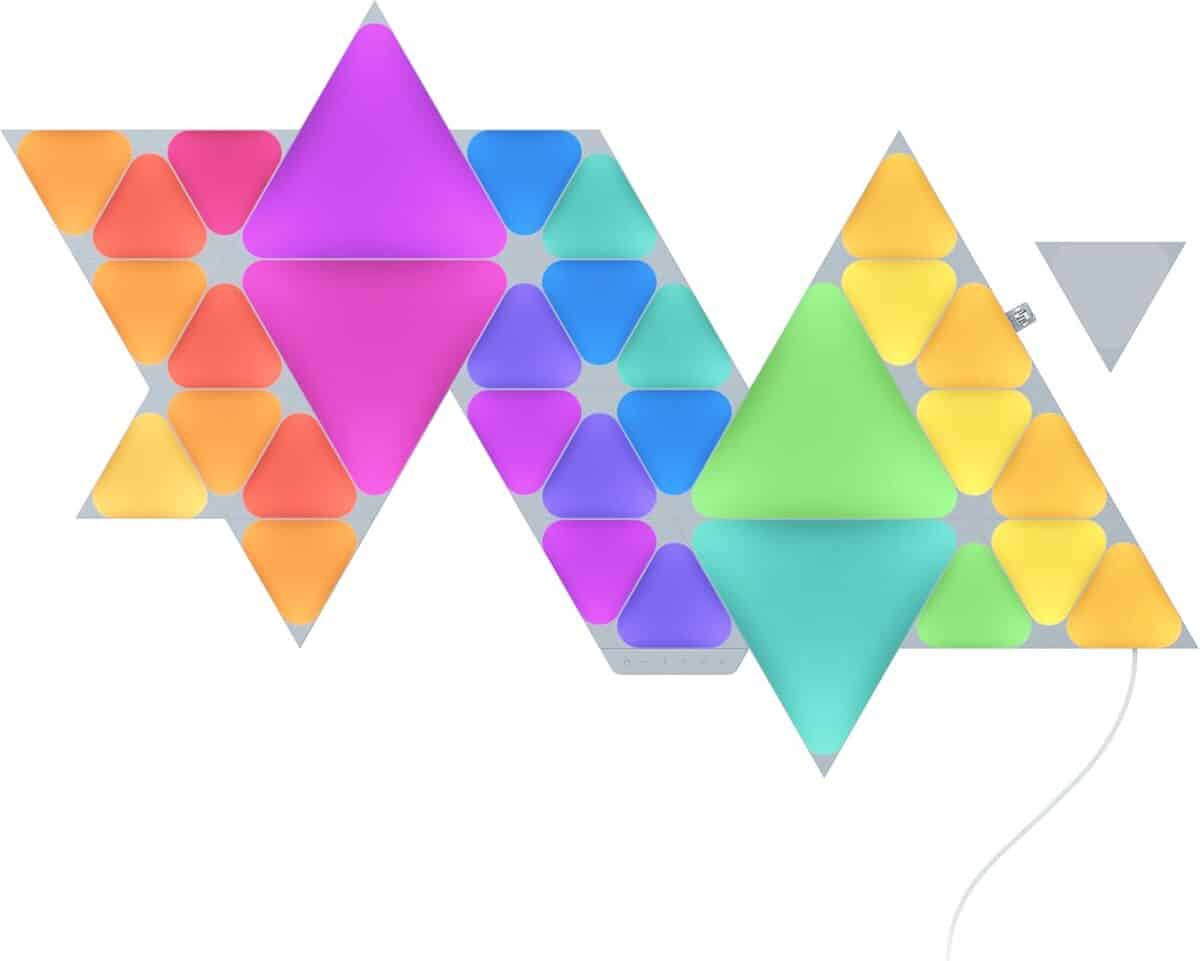 Test du kit démarrage Nanoleaf Shapes mini triangles, 32 panneaux lumineux Wi-Fi