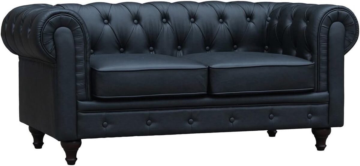 Avis : canapé Chesterfield Aliza 2 places noir