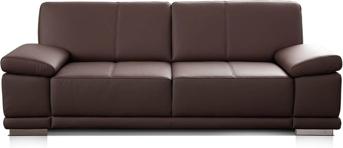 Test du canapé Cavadore Corianne 3, 5 places en cuir