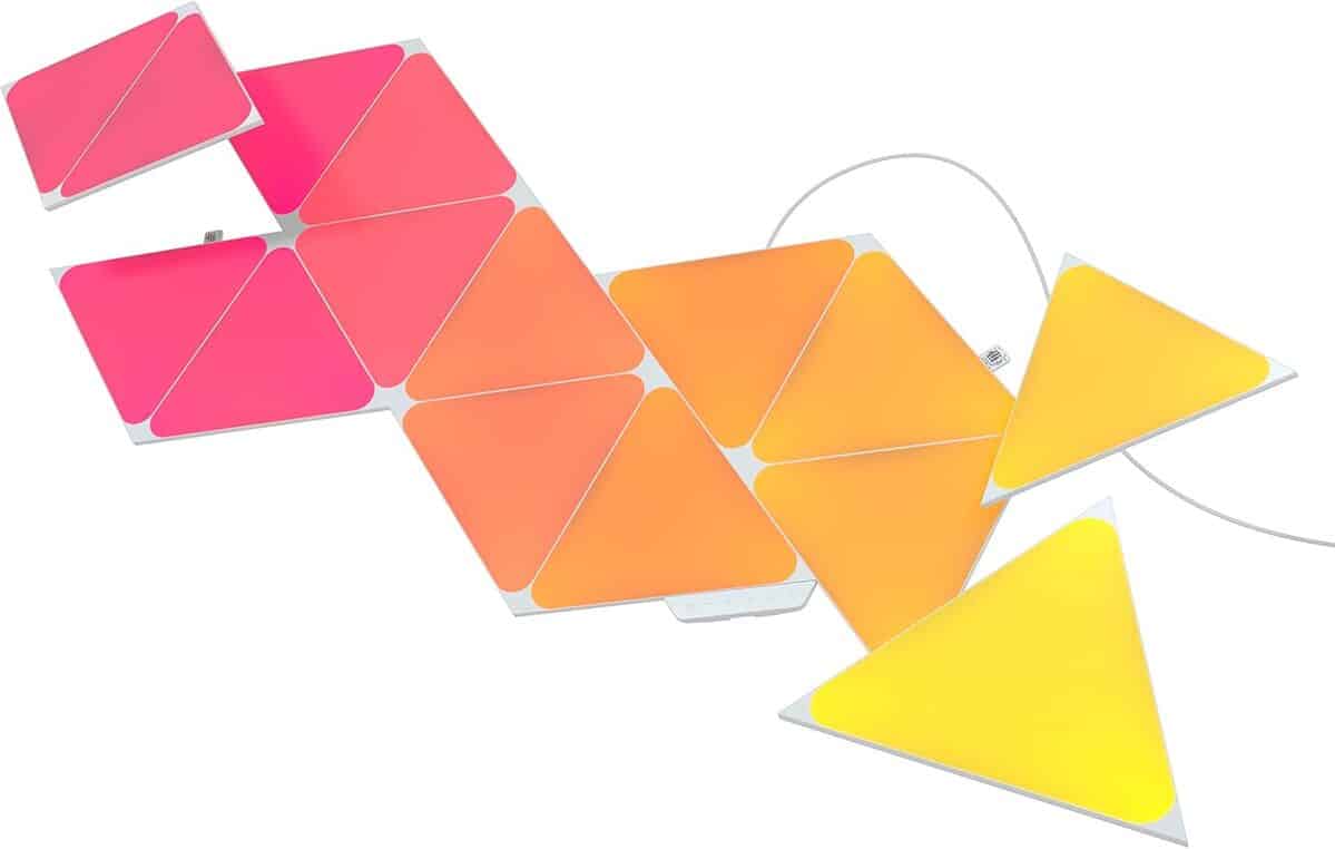 Test : nanoleaf Shapes Triangle, 15 panneaux lumineux connectés