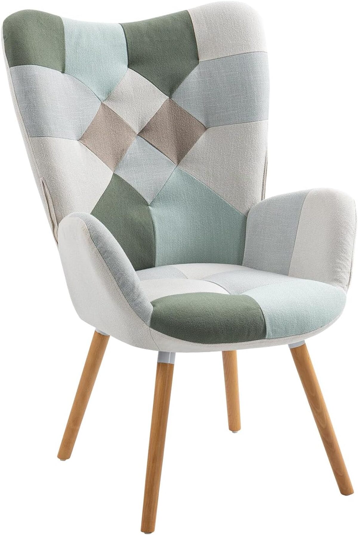 Avis sur le fauteuil scandinave MEUBLE COSY patchwork vert