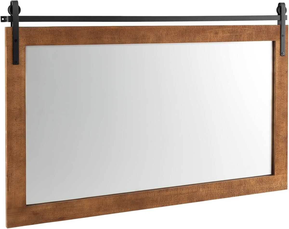 Avis sur le miroir mural Goplus avec cadre en bois