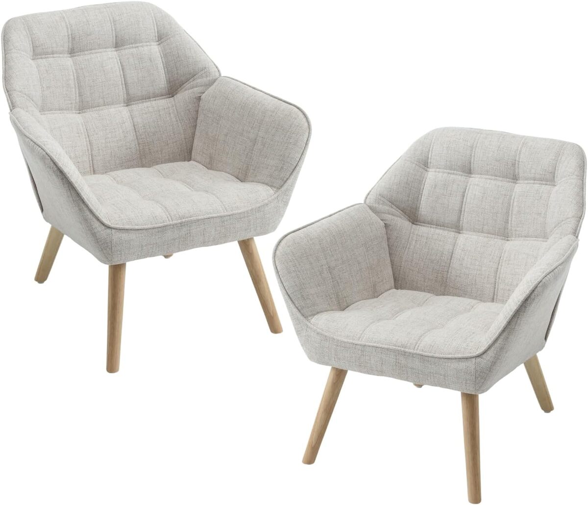 Revue : fauteuil scandinave Chairus en lin beige - confort et style nordique