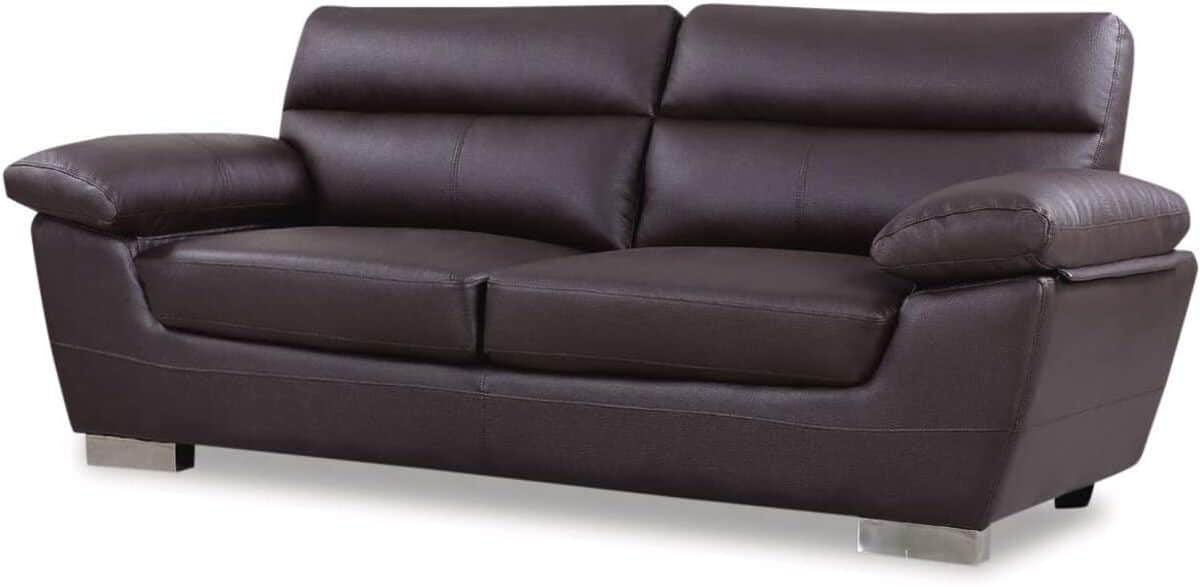 Test : canapé Dallas 2 places en cuir reconstitué