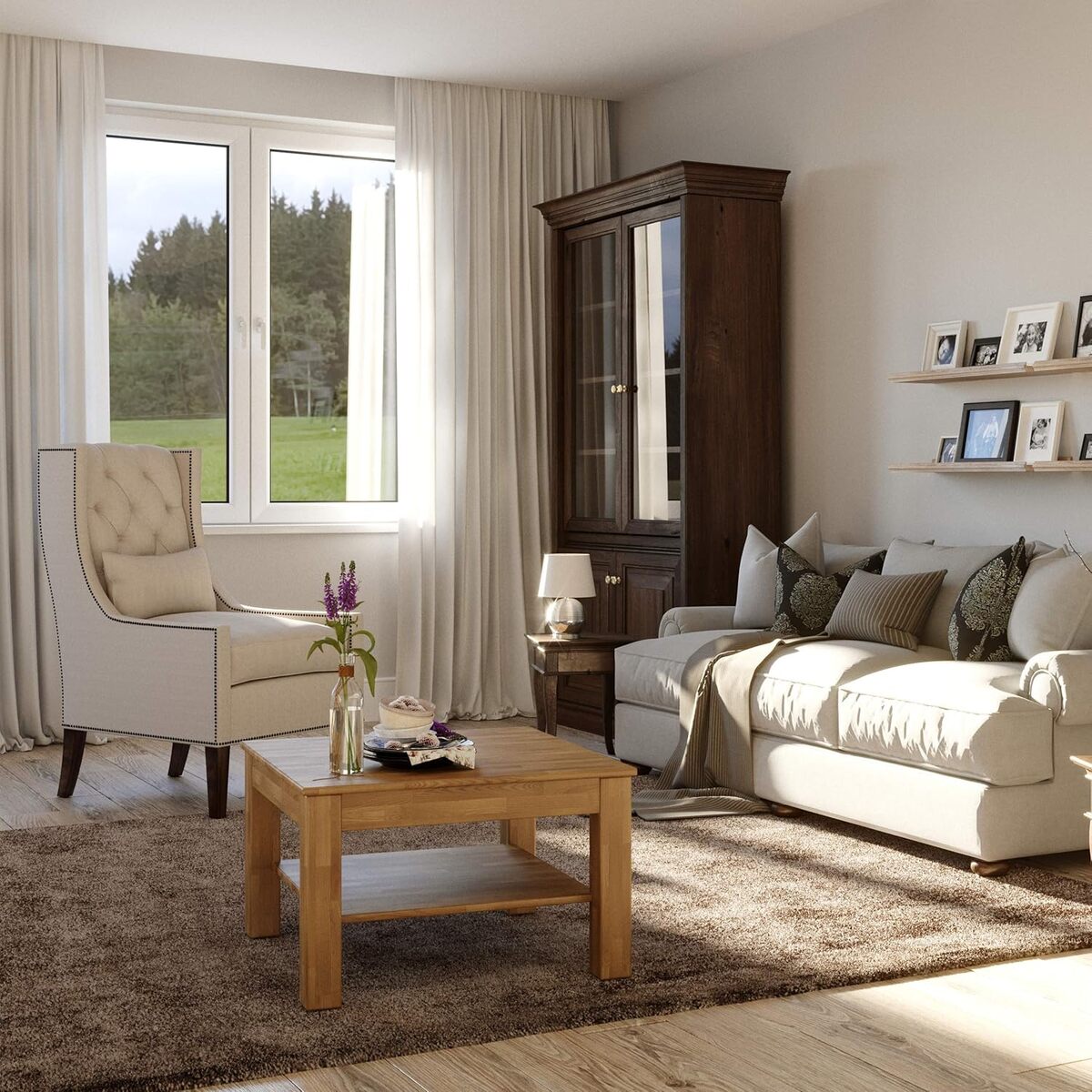 Test Krokwood table basse Bonn chêne 75x75x45 cm