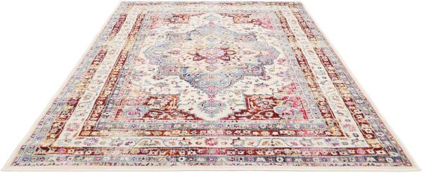 RugVista Rosanna Tapis Moderne, 240x340 cm, Rectangulaire, Poil Court, Lavage à la Main, Salon, Salle de séjour, Chambre, Salle à Manger, Cuisine, Résiste à l'eau, Multicolore