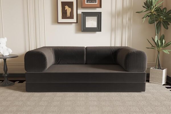 NIMBA LITERIE CANAPÊ CANAPÊ CANAPÉ CANAPÉ 90x200x34 cm (Anthracite)