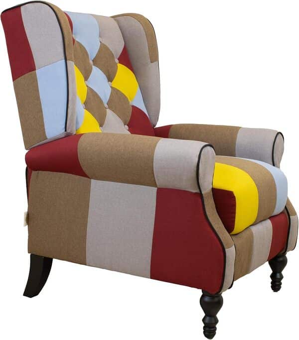 Gardenia Fauteuil inclinable Patchwork, Bois, 82 x 85 x 102 cm