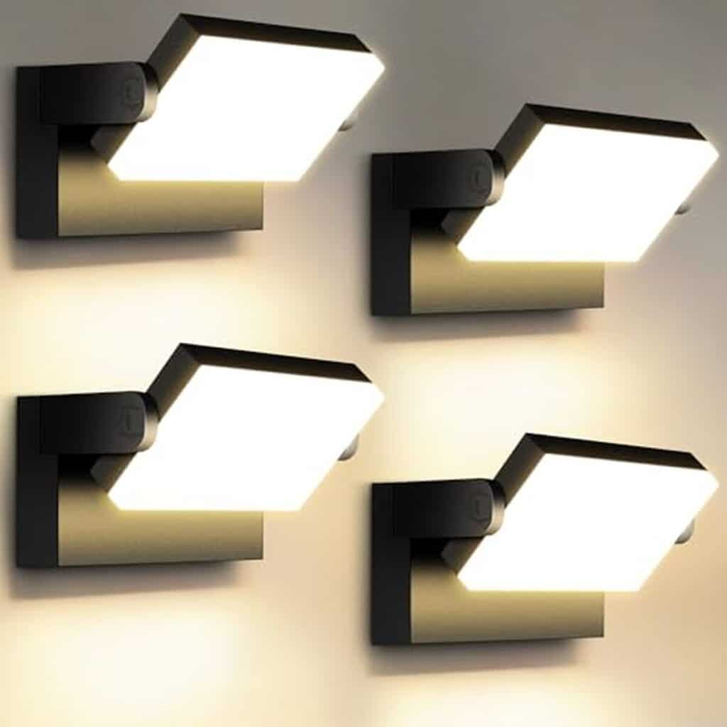 Test : applique murale Kingwen 40W rotative 360° pour terrasse