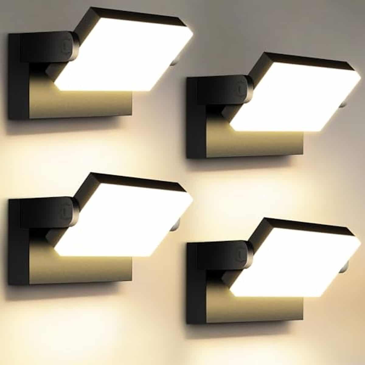 Test : applique murale Kingwen 40W rotative 360° pour terrasse