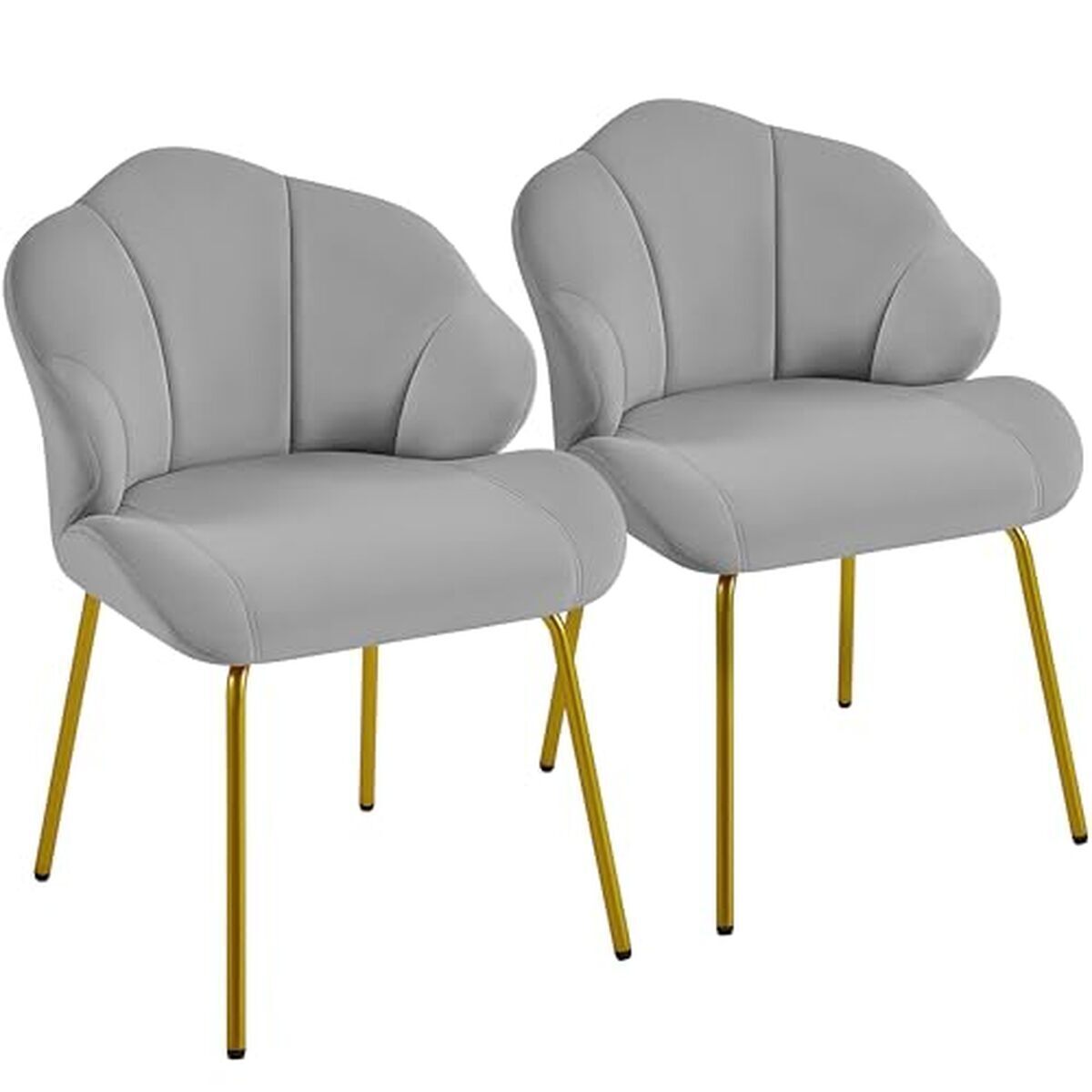 Avis sur le fauteuil coquillage Yaheetech en velours gris clair