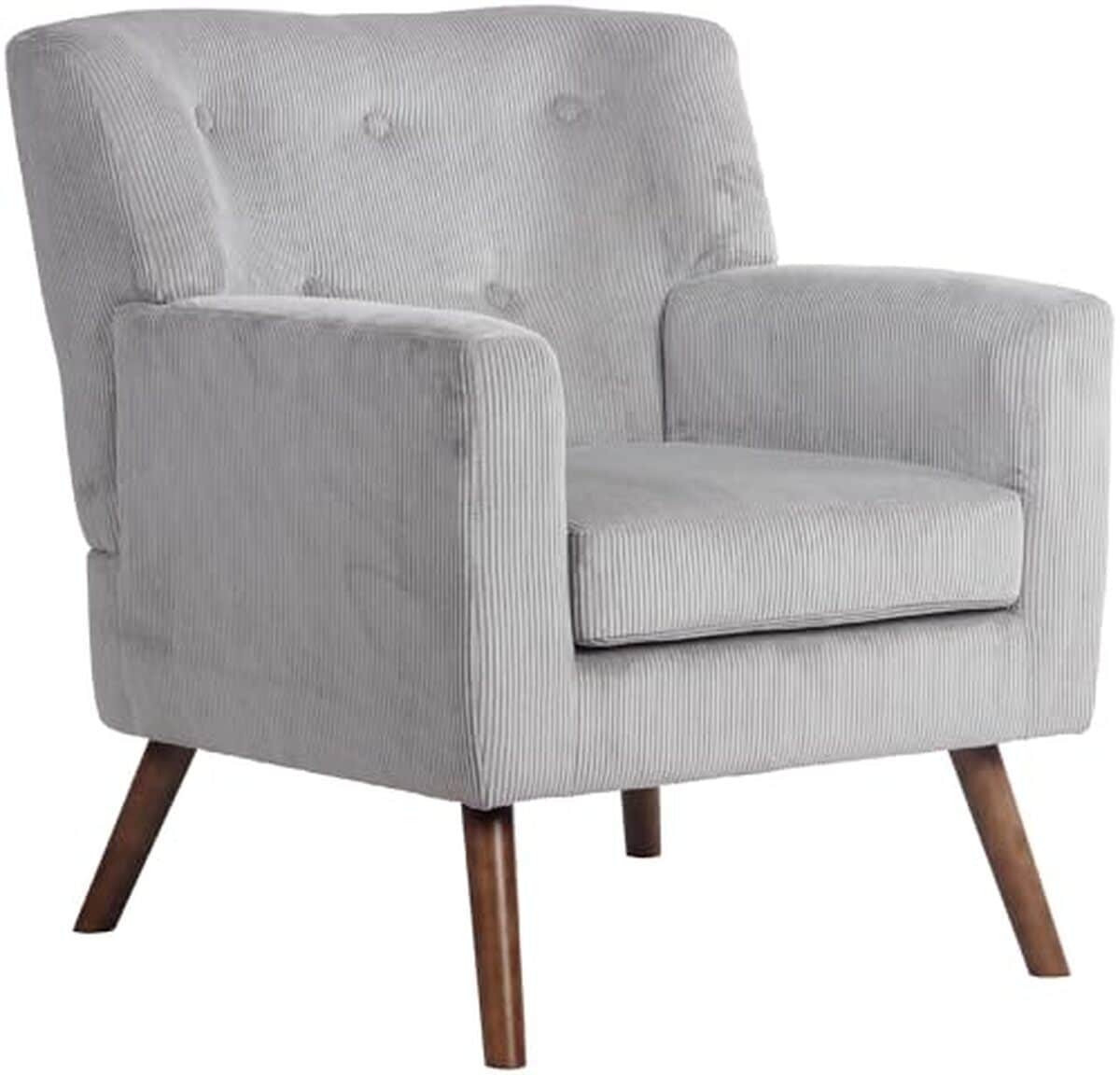 Test du fauteuil CLP Kioni en velours côtelé gris