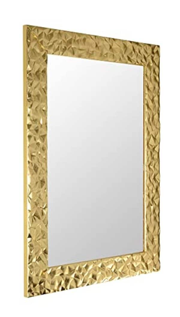Découvrez le miroir mural moderne MO.WA 72x95 : un choix incontournable pour apporter une touche d'élégance à votre intérieur, alliant design contemporain et finition dorée éclatante.