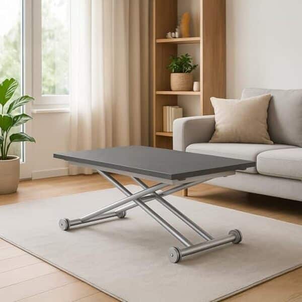 Découvrez notre test complet de la table basse relevable Philadelphia par Intense Deco : un design effet béton idéal pour moderniser votre salon avec style et fonctionnalité.