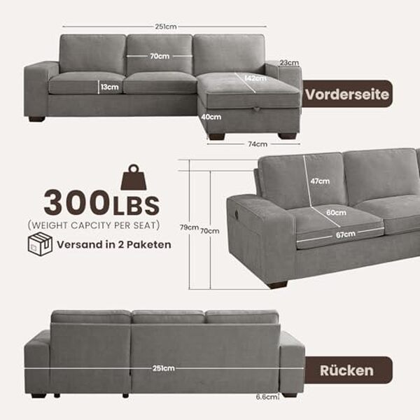 Découvrez le canapé sectionnel DUANDUAN : design moderne, confort inégalé et option convertible pour un espace de vie stylé et pratique