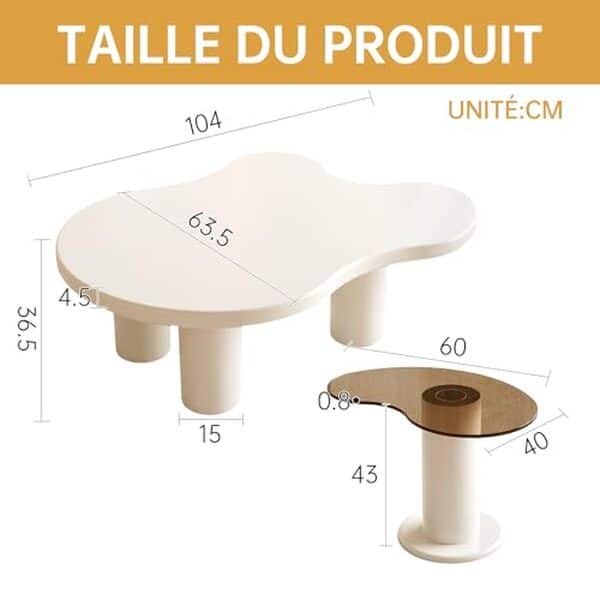 Découvrez notre avis sur les tables basses gigognes modernes Miuuod 2 en 1 : design innovant, praticité et style contemporain au rendez-vous.