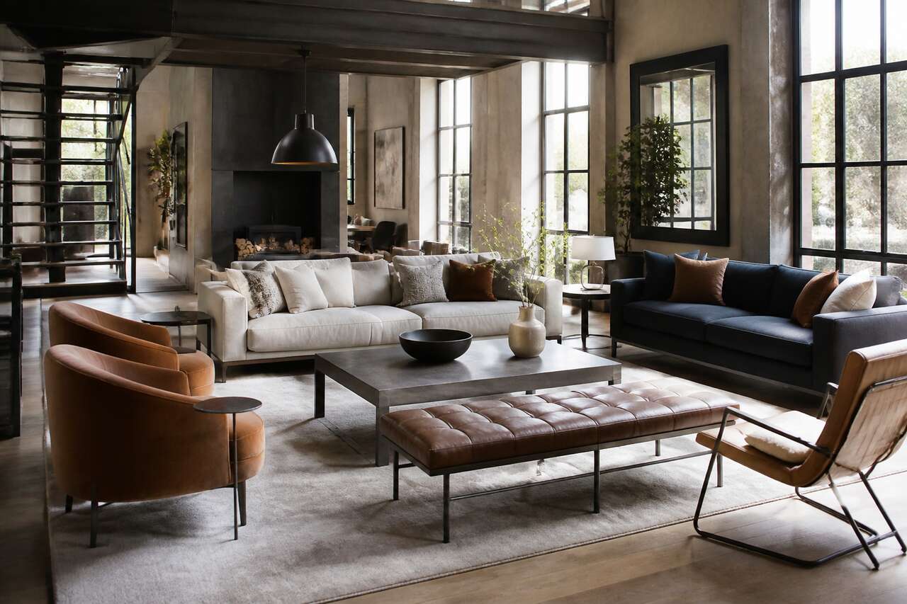Aménager un salon loft : l'importance des assises